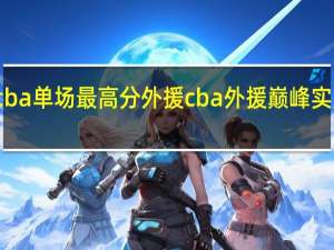 cba单场最高分外援 cba外援巅峰实力排名