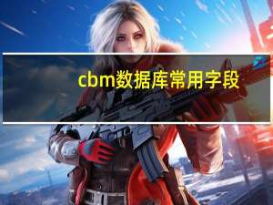 cbm数据库常用字段（cbm数据库）