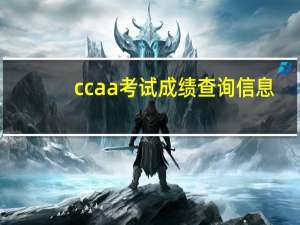 ccaa考试成绩查询信息（ccaa考试成绩查询）