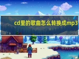 cd里的歌曲怎么转换成mp3（如何将cd转换成mp3）