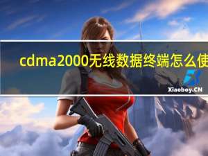 cdma2000无线数据终端怎么使用（cdma2000）