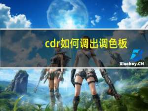 cdr如何调出调色板（cdr如何调出色板）