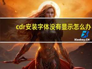 cdr安装字体没有显示怎么办（cdr安装字体没有显示）