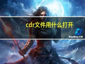 cdr文件用什么打开（cbr文件）