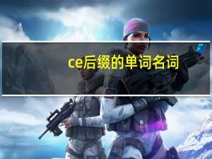 ce后缀的单词名词