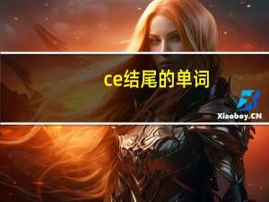 ce结尾的单词