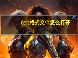 ceb格式文件怎么打开（ceb格式）