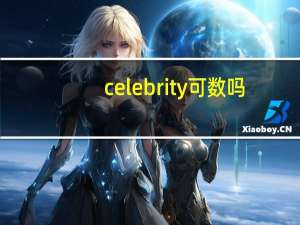 celebrity可数吗