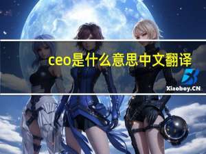 ceo是什么意思中文翻译（ceo是什么）