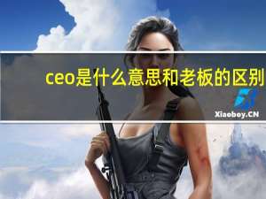 ceo是什么意思和老板的区别（CEO是什么意思）