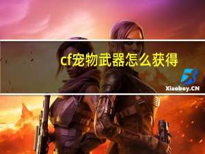 cf宠物武器怎么获得