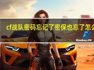 cf战队密码忘记了密保也忘了怎么办（cf战队密码和问题都忘了怎么办）