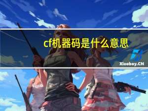 cf机器码是什么意思（cf机器码意思介绍）