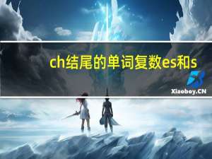 ch结尾的单词复数es和s