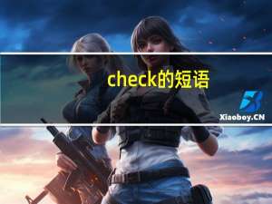 check的短语