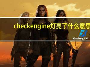 check engine灯亮了什么意思