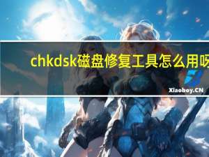 chkdsk磁盘修复工具怎么用呀（chkdsk磁盘修复工具）