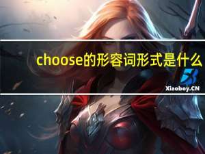 choose的形容词形式是什么