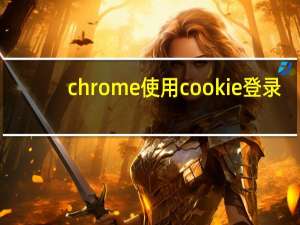 chrome使用cookie登录