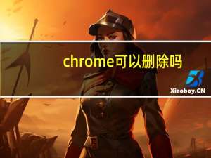 chrome可以删除吗