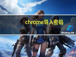 chrome导入密码