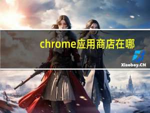chrome应用商店在哪