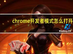 chrome开发者模式怎么打开