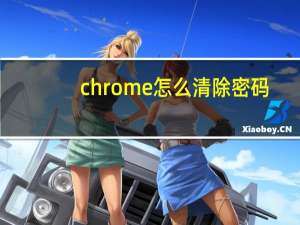 chrome怎么清除密码