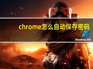 chrome怎么自动保存密码