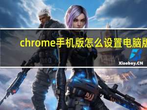 chrome手机版怎么设置电脑版