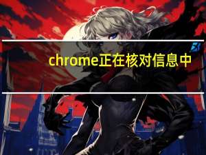 chrome正在核对信息中
