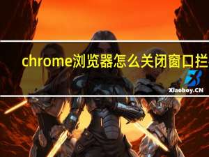 chrome浏览器怎么关闭窗口拦截