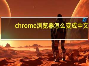 chrome浏览器怎么变成中文
