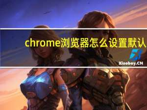 chrome浏览器怎么设置默认