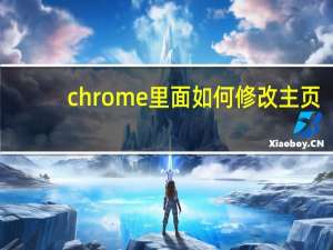 chrome里面如何修改主页