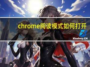 chrome阅读模式如何打开