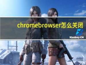 chromebrowser怎么关闭