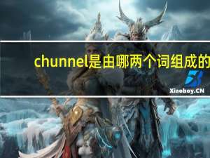 chunnel是由哪两个词组成的