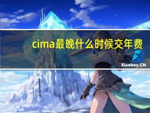 cima最晚什么时候交年费