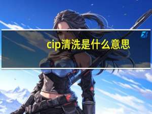 cip清洗是什么意思