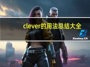 clever的用法总结大全