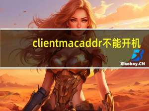 client mac addr不能开机