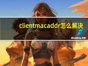 clientmacaddr怎么解决（clientmacaddr）