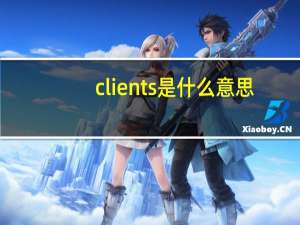 clients是什么意思（client是什么意思）