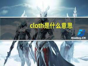 cloth是什么意思