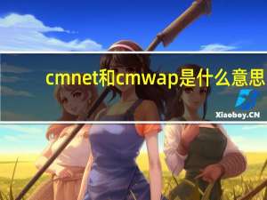 cmnet和cmwap是什么意思（cmwap是什么意思）