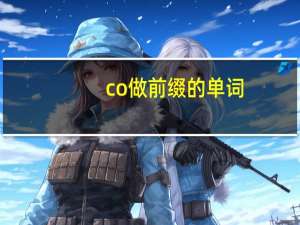 co做前缀的单词
