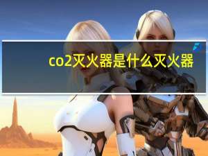 co2灭火器是什么灭火器