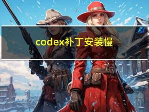 codex补丁安装慢（codex补丁）