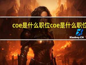 coe是什么职位 coe是什么职位